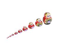 SKKWJEGE 10 Pieces Russian Nesting Wooden Stacking Babushka Dolls Set Gold Girl