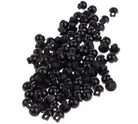 SKKWJEGE 100 Pieces Black Mushroom Sewing Buttons for Doll Eyes Nose Making 6 mm