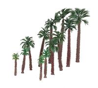 SKKWJEGE 12 Pieces Scale 1:50 Model Train Rain Coco Palm Tree Landscape Scenery Layout