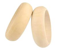 SKKWJEGE 2 Piece Blank Wooden Bracelet Bangle for Women Unfinished Wood Handmade Crafts