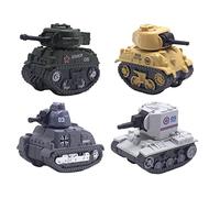 SKKWJEGE 4 Pieces 1:64 Scale Tank Toys Kids Educational Toys Play for Kids Adults Holiday Type 1