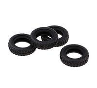 SKKWJEGE 4 Pieces Black Plastic Tire Tyre Spare Parts for WLtoys K979 K989 1/28 Rally Car