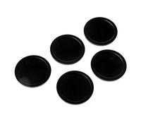 SKKWJEGE 5 Pieces Air Hockey Pucks for Full Size Air Hockey Tables Black 50 mm
