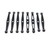 SKKWJEGE 8 Pieces Steering Link for ZP1001 ZP1002 ZP1003 ZP1004 1/10 RC Car DIY Accessory Black