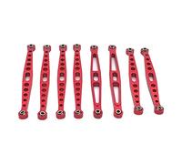 SKKWJEGE 8 Pieces Steering Link for ZP1001 ZP1002 ZP1003 ZP1004 1/10 RC Car DIY Accessory Red