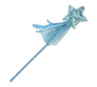 SKKWJEGE Cat Teaser Glitter Five Pointed Star Beautiful Christmas Costume Girl Wand Birthday Dressing Up Cute Design Angel Stick Blue