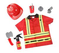 SKKWJEGE Children Fireman Costume Set Fire Fighter Tools Preschool Boys Role Play Toy, Type A