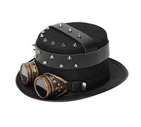 SKKWJEGE Goth Steampunk Top Hat with Goggles Cosplay Costume Caps DIY Yourself Unisex, Type C