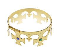 SKKWJEGE Plastic King Queen Nativity Majestic Crown Fancy Dress Hat Gold