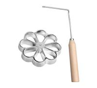 SKKWJEGE Rosette Iron Set Maker Mold with Handle Waffle Timbale Molds Flower