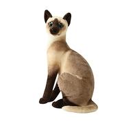 SKKWJEGE Simulation Siamese Cats Animal Plush Padding Stuffed for Birthday Gift Style D, Type 4