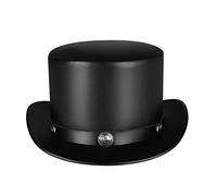 SKKWJEGE Stovepipe Top Hat Costume Magician Victorian Wedding PU Kids Showman Black, 30x14 cm