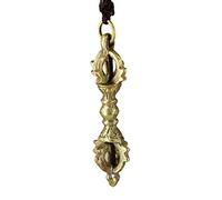SKKWJEGE Tibet Buddhism Pure Copper 5 stocks cross Vajra Pestle Pendant Magic Amulet