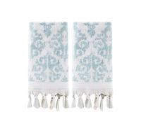 SKL Home 100% Turkish Cotton Bath Towel, Aqua, 2 Pc