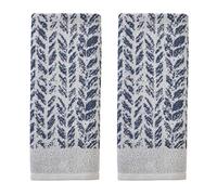 SKL Home 100% Turkish Cotton Hand Towel Set, Denim, 16"x26"