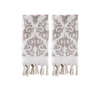 SKL Home 100% Turkish Cotton Hand Towel Set, Taupe, 16"x26"
