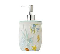 SKL Home by Saturday Knight Ltd. Ocean Watercolor Soap Dispenser, multicolored, 6.5" x 2.25" x 4"