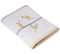 SKL HOME by Saturday Knight Ltd. - P0758000805103 Spring Garden Bath Towel, White, Bath Towel - Embroidered