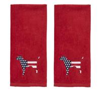 SKL HOME by Saturday Knight Ltd. Red White & Blue Hound hand towel, (2-Pack)