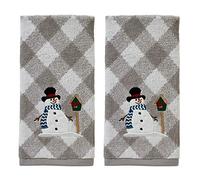 SKL Home by Saturday Knight Ltd. Snowman & Birdhouse Hand Towel Set, Gray