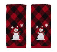 SKL HOME by Saturday Knight Ltd. Snowman Hand Towel Set, Red/Black
