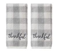 SKL Home by Saturday Knight Ltd. Thankful Plaid Hand Towel (2-Pack), Gray