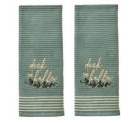 SKL Home Christmas Deck The Halls Hand Towel Set, Green (2-Pack)