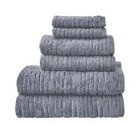 SKL Home CloudSoft Cotton Luxury 6-Piece Towel Set, Smoke Blue