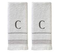 SKL Home Hand Towel Set, C, Cotton, White, 16x26