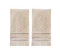 SKL Home Hand Towel Set, Cotton, Taupe