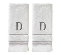 SKL Home Hand Towel Set, D, Cotton, White, 16x26