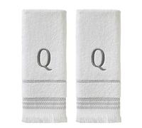 SKL Home Hand Towel Set, Q, Cotton, White, 16x26