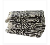 SKL Home Nador 2 Bath, 2 Hand Towel Set, Black