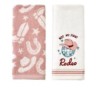 SKL Home Not My First Rodeo Hand Towel 2pc Set for Bath/Kitchen/Bar & Gift, Natural