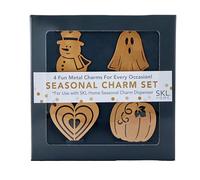 SKL Home Seasonal Charm 4pc Set, Interchangeable Metal Attachments for Seasonal Soap/Lotion Dispenser, Gold
