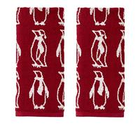 SKL Home Vern Yip Arctic March Hand Towel Set, Red 2 Count