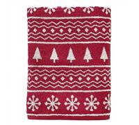 SKL Home Winter Fair Isle Bath Towel, Red