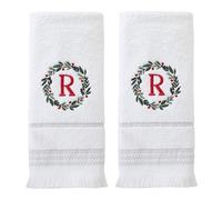 SKL Home Wreath Monogram Hand Towel (2-Pack),R