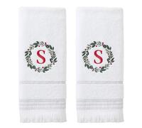 SKL Home Wreath Monogram Hand Towel (2-Pack),S