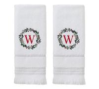 SKL Home Wreath Monogram Hand Towel (2-Pack),W