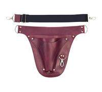 SKLKT Leather Florist Tool Belt Bag For Gardener Farmer Tools Holster Pouch Florists Organizer Kit (Burgundy)
