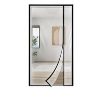 Skloopearg Transparent Reversible Left or Right Side Opening Insulated Door Curtain, Fits Doors up to 36" x 82", SCD-TP-002