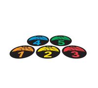 SKLZ Training Equipment Shot Spotz, Multicolor - Versatile Drills, Games, 5 Durable Numbered Discs (1-5), Enhances Spatial Awareness, Positioning, Suitable for All Basketball Courts