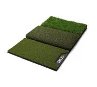 SKLZ Pure Practice Mat, Golf Mat with 3 Surfaces for Practice from the Tee, Narrow Fairway, and First Cut Rough, Durable, One Size, 63.5 cm x 40.64 cm, Green