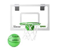 SKLZ Pro Mini Hoop Midnight Basketball Hoop, Glow In The Dark + Kids Basketball Hoop, White/Green, 18 Inch x 12 Inch