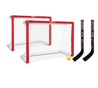 SKLZ Pro Mini Indoor Miniature Hockey Set, includes 2 Goals, 2 Sticks, and 1 Foam Ball, One Size, Red