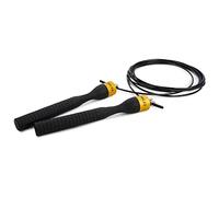 SKLZ Speed Jump Rope, Black - Comfortable Ergonomic Handle, Smooth Ball Bearings, Durable Tangle-Free Cable, 304cm Adjustable Coated Rope, 15cm Lightweight Rubber-Coated Handles