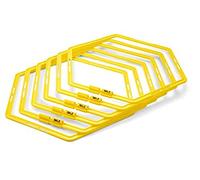 SKLZ Speed Web Hexagonal Rings for Enhanced Agility | Yellow; Set of 6; Hexagonal Rings; Customisable Training Set; Multi-Sport Footwork Kit for All Levels