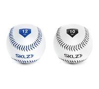 SKLZ Weighted Training Baseball, Official Baseball Size, Build Arm Strength, White, 10oz & 12oz, Pack of 2