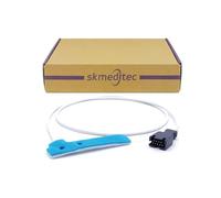 skmeditec 12PCS Disposable SpO2 Sensor Compatible with Masimo for Neonate Adult, 3.2 FT Non-Adhesive Foam Probe with 9 Pins LNCS Connector, Replacement Cord with Chip